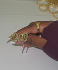 Initial Rolex ring * Adjustable *