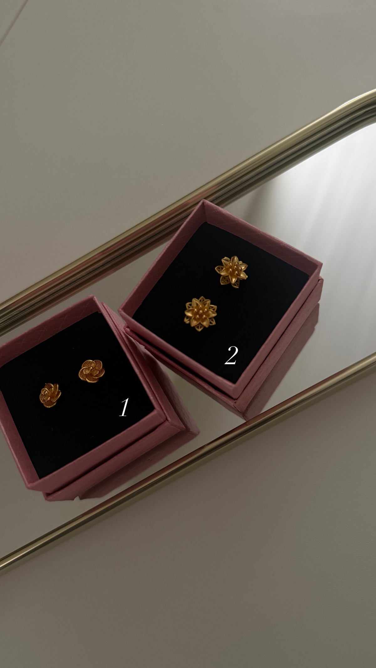 “24k” Flower Studs