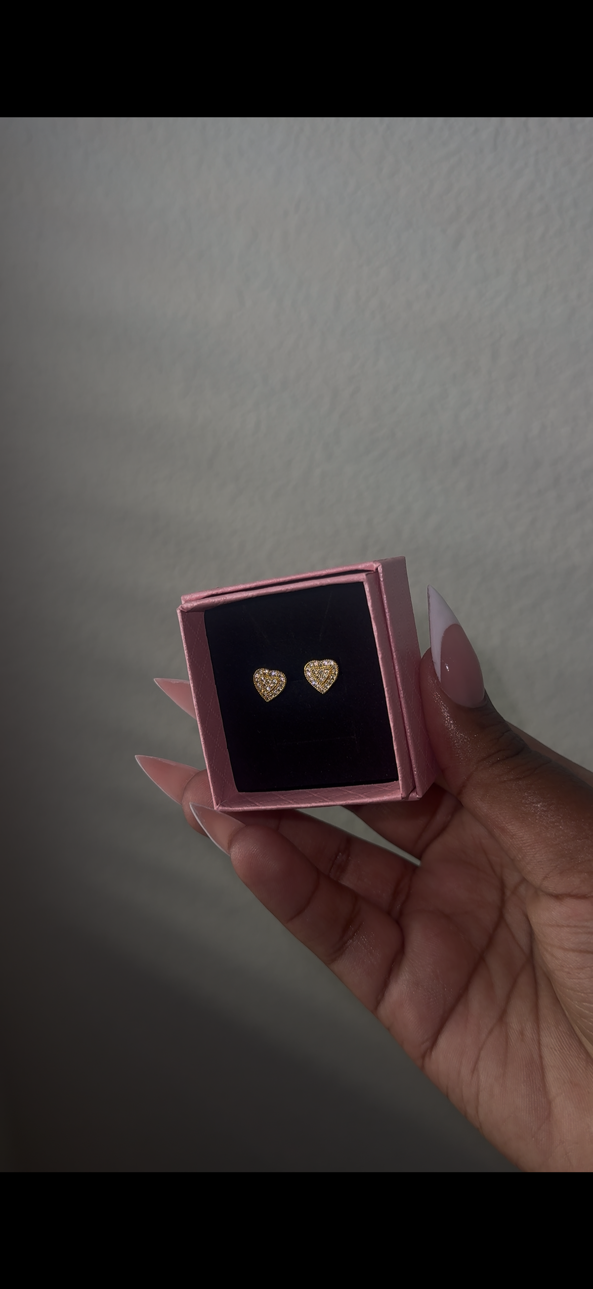 Gold Heart Studs